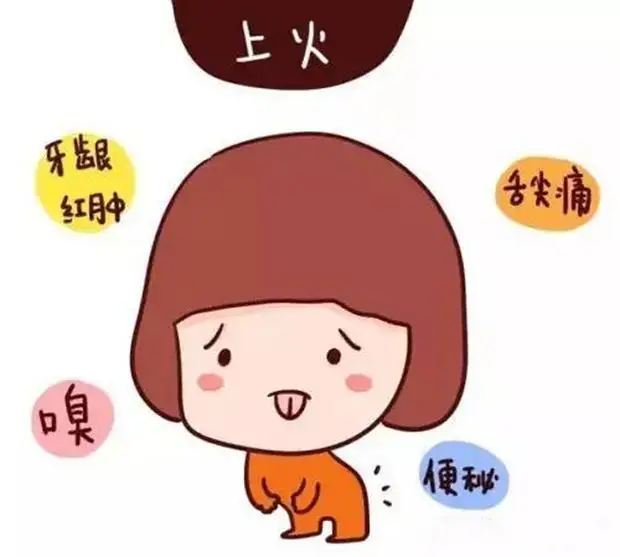 火在肝里失眠，火在胃里口臭，火在肺里咳嗽，火在心里口舌生瘡！